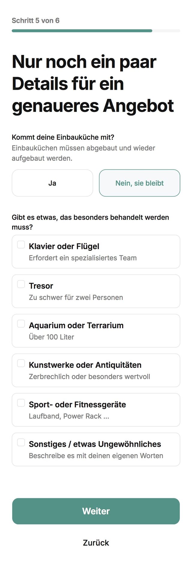Schritt 5: Einbauküche und Sonderobjekte